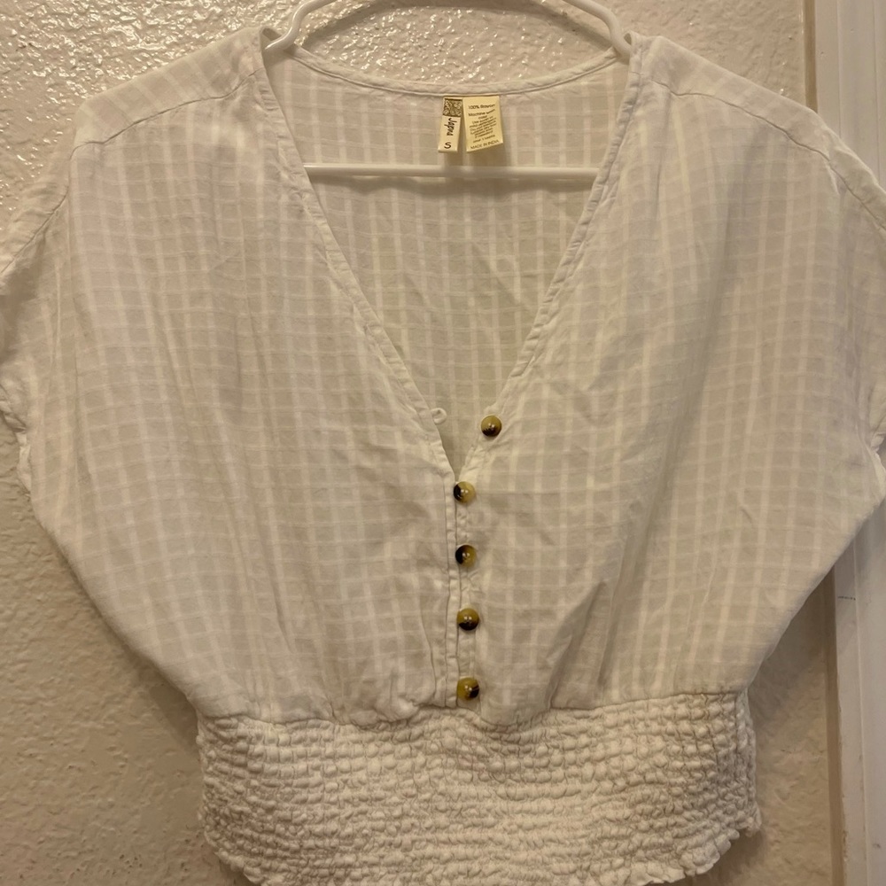 Crop top blouse white never used